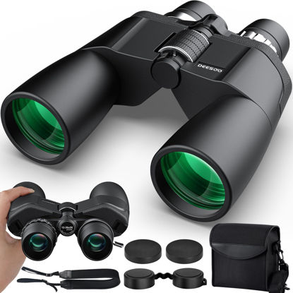 Picture of Deesoo 12-36x50 HD Binoculars for Adults - High Powered Binoculars with Clear Low Light Vision for Bird Watching - Zoom Binoculars with Large View for Hunting Cruise Ship Travel Hiking Opera