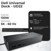 Picture of UD22 Dell Docking Station Dual Monitor Bundle - Universal Docking Station for Dell Laptop with 130W AC Adapter + HDMI Cable + DisplayPort Cable + USB-C Cable + Microfiber Cloth