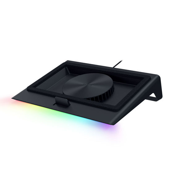 Picture of Razer Laptop Cooling Pad: Adaptive Smart - Intelligent Fan Control - Airtight Pressure Chamber - Fits Most Laptops & Macbooks 14” to 18" - Preset & Custom Fan Curves - 3 Port USB Type A - Chroma RGB