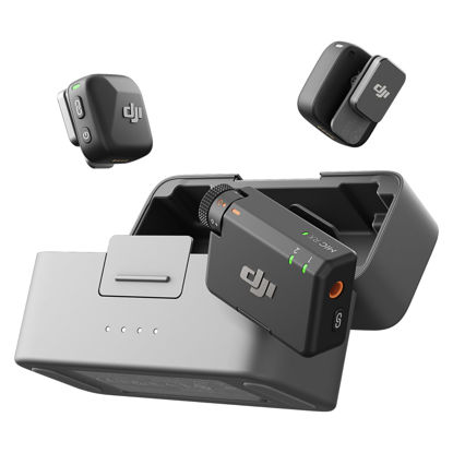 Picture of DJI Mic Mini (2 TX + 1 RX + Charging Case), Ultralight, Detail-Rich Audio, 48h Use, Noise Cancelling, Automatic Limiting, Wireless Microphone for Camera/iPhone/Android, Vlog, Streaming