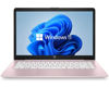 Picture of HP 14" HD Laptop, Windows 11, Intel Celeron Dual-Core Processor Up to 2.60GHz, 4GB RAM, 64GB SSD, Webcam, Dale Pink (Renewed)