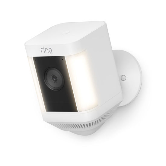 Picture of Ring Spotlight Cam Plus, Battery | Two-Way Talk, Color Night Vision, and Security Siren (2022 release) - White