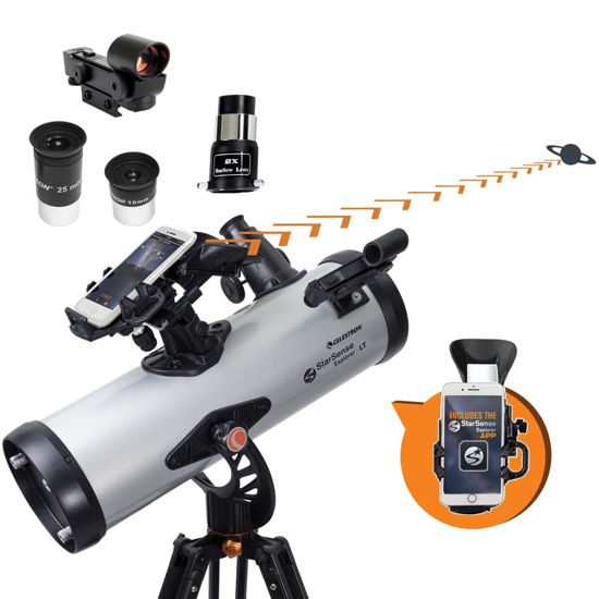 Picture of Celestron - StarSense Explorer LT 114AZ Smartphone App-Enabled Telescope - Works with StarSense App to Help You Find Stars, Planets & More - 114mm Newtonian Reflector - iPhone/Android Compatible