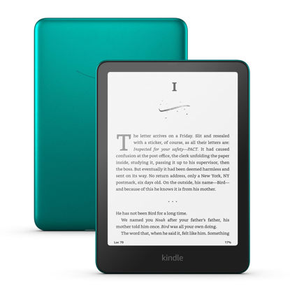 Picture of All-new Amazon Kindle Paperwhite Signature Edition (32 GB) - Our fastest Kindle with auto-adjusting front light, wireless charging, and weeks of battery life - Metallic Jade
