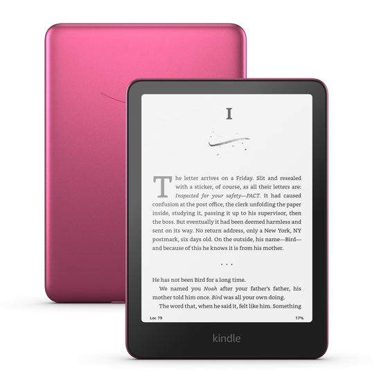 Picture of All-new Amazon Kindle Paperwhite Signature Edition (32 GB) - Our fastest Kindle with auto-adjusting front light, wireless charging, and weeks of battery life - Metallic Raspberry