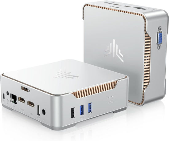 Picture of KAMRUI GK3Plus Mini PC with Windows 11Pro, 16GB RAM 512GB M.2 SSD Mini Computers,12th Gen Alder Lake N95 (up to 3.4GHz) Micro PC, 2.5''SSD, Gigabit Ethernet,4K UHD,WiFi,BT,VESA/Home/Business Small pc