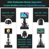 Picture of Andonstar AD266S 20X-5000X HDMI Digital Microscope, 5 Lens 2160P UHD Video Record, 7'' LCD Microscope for Adults Kids, Home Lab Biological Microscope Kit with Slides, Coin Microscope Full View