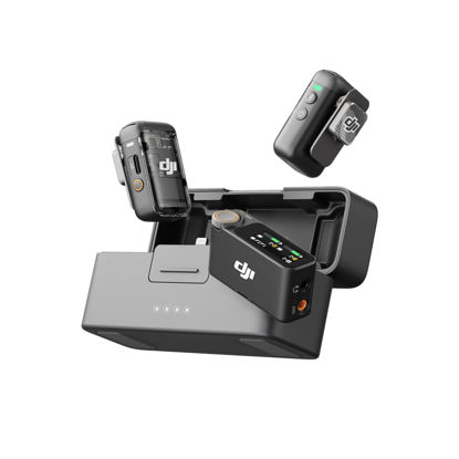 Picture of DJI Mic 2, Wireless Lavalier Microphone, Noise Cancelling, 48kHz 32-bit Float Internal Recording, 820 ft.(250m) Range, 18H Battery with Charging Case, Microphone for Camera/Phone, Vlog, Streaming