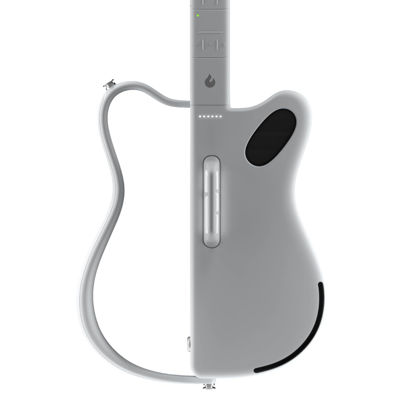 Picture of LAVA GENIE Sampler Guitar, No Strings Attached, Hundreds of Instrument Presets, Onboard Speaker, Foldable, Detachable, White, 30.5 inch.