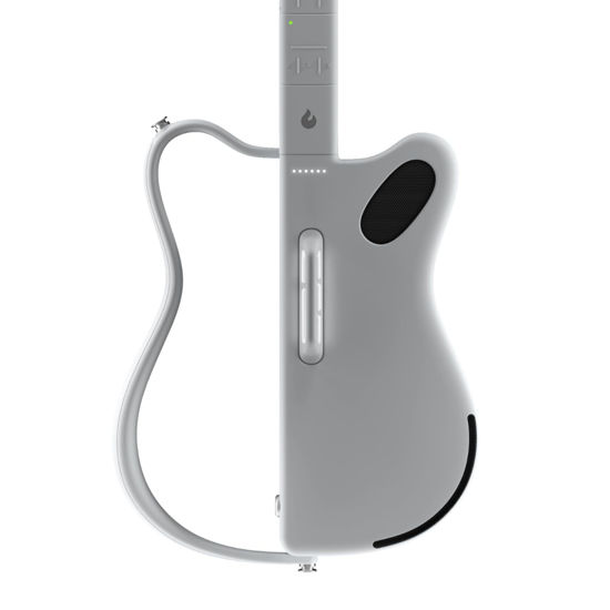 Picture of LAVA GENIE Sampler Guitar, No Strings Attached, Hundreds of Instrument Presets, Onboard Speaker, Foldable, Detachable, White, 30.5 inch.