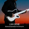 Picture of LAVA GENIE Sampler Guitar, No Strings Attached, Hundreds of Instrument Presets, Onboard Speaker, Foldable, Detachable, White, 30.5 inch.