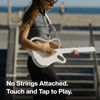 Picture of LAVA GENIE Sampler Guitar, No Strings Attached, Hundreds of Instrument Presets, Onboard Speaker, Foldable, Detachable, White, 30.5 inch.