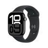 Picture of Apple Watch Series 10 [GPS 46mm case] Smartwatch with Jet Black Aluminium Case with Black Sport Band - M/L. Fitness Tracker, ECG App, Always-On Retina Display, Water Resistant