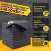 Picture of HOMEXCEL Grey Microfiber Cleaning Cloths 12 Pack, 12.5 x 12.5 inch Microfiber Towel for Cars, Ultra Absorbent Car Washing Cloth, Lint Free Streak Free Cleaning Rags for Car, Kitchen, and Window