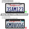 Picture of QUANQIUFEI 2 Pack Bling License Plate Frames for Women, Sparkly Rhinestone Diamond Car Accessories with Glitter Crystal Caps (Black)
