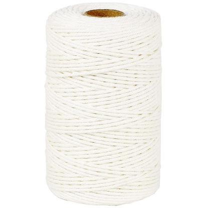 Picture of PerkHomy Cotton Butchers Twine String 500 Feet 2mm Twine for Cooking Food Safe Crafts Bakers Kitchen Butcher Meat Turkey Sausage Roasting Gift Wrapping Gardening Crocheting Knitting