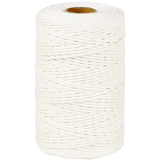 Picture of PerkHomy Cotton Butchers Twine String 500 Feet 2mm Twine for Cooking Food Safe Crafts Bakers Kitchen Butcher Meat Turkey Sausage Roasting Gift Wrapping Gardening Crocheting Knitting