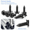 Picture of 8PCS Premium Stainless Steel License Plate Screws, Rust-Proof & Anti-Rattle License Plate Bolts(Black) (Black-8PCS)