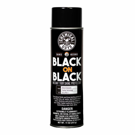 Picture of Chemical Guys AIR_SPRAY_1 Black On Black Instant Trim Shine Exterior Spray Dressing & Protectant, (Safe for Cars, Trucks, SUVs, RVs, & More) 11 fl oz