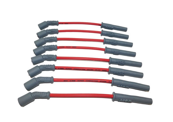 Picture of MSD 32829 Super Conductor Spark Plug Wire Set, Red