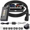 Picture of CheeMuii 7 Way Trailer Cord and 7 Gang Junction Box Kit with 12V Breakaway Switch and Plug Holder Heavy Duty 8 FT Trailer Wiring Harness Kit for Trailers RVs Campers