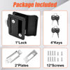 Picture of Siasky Black RV Door Lock Replacement, Upgraded RV Door Latch with Paddle Deadbolt 4 Keys, Camper Door Lock for Travel Trailers Horse Cargo Hauler, Zinc Alloy Trailer Entry Door Latch Replacement