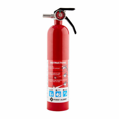 Picture of First Alert HOME1 Rechargeable Standard Home Fire Extinguisher UL Rated 1-A:10-B:C, Red