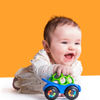 Picture of Bright Starts Oball Easy Grasp Rattle & Roll Toy Sports Car BPA-Free Infant Crawling Toy, 1 Pack, Age 3 Months and up, Blue/Green