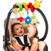 Picture of Baby Crib Hanging Rattles Toys - Infant Baby Worm Crib Bed Around Rattle Bell Cartoon Insect Spiral Hanging Toy with Ringing Bell for Infants Bed Stroller Car Seat Bar for Babies Boys and Girls