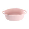 Picture of XUANGUO Small Woven Basket Cute Oval Cotton Rope Gifts Basket with Handle Empty Baby Wicker Storage Basket nursery Box Bin kids organizer Cat Dog toy basket Easter Basket light pink