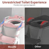 Picture of Meulife Potty Training Seat, Upgrade 2 in 1 Potty Training Toilet for Toddler, Toddler Toilet Seat for Boys Girls with Splash Guard, Anti-Slip Pad and Step Stool (Pink)
