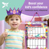 Picture of Potty Training Chart for Toddlers Girls, Unicorn Design - Sticker Chart, 4 Week Reward Chart - 213 Cute Stickers, Certificate, Instruction Booklet & Motivational Cards - Bonus Celebratory Crown