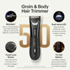Picture of MANSCAPED® The Lawn Mower® 5.0 Ultra Groin & Body Hair Trimmer - Dual-Head SkinSafe® Trimmer & Foil Blades, Waterproof Wet/Dry Groomer, USB-C Rechargeable with Travel Case, Men’s Ball Shaver, Black