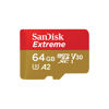 Picture of SanDisk 64GB Extreme microSDXC UHS-I Memory Card with Adapter - Up to 170MB/s, C10, U3, V30, 4K, 5K, A2, Micro SD Card - SDSQXAH-064G-GN6MA