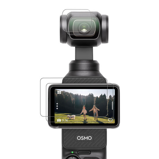 Picture of CYNOVA DJI Osmo Pocket 3 Screen Protector, Osmo Pocket 3 Lens Protector for DJI Osmo Pocket 3 Accessories with Tempered Glass LCD Display Film, Ultra HD, 9H Hardness, Scratch Resistant