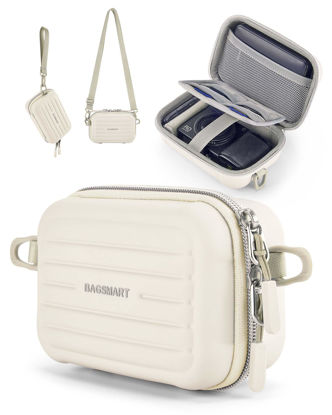 Picture of BAGSMART Digital Camera Case, Waterproof & Protective Small Camera Bag with 2 Carrying Ways, Lightweight camera sling bag for Canon PowerShot ELPH 180/190 / Sony DSCW800/DSCW830 - Beige