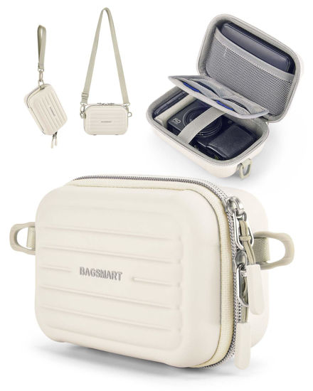 Picture of BAGSMART Digital Camera Case, Waterproof & Protective Small Camera Bag with 2 Carrying Ways, Lightweight camera sling bag for Canon PowerShot ELPH 180/190 / Sony DSCW800/DSCW830 - Beige