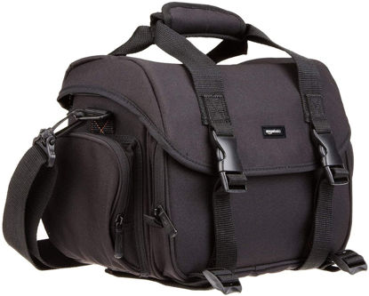 Picture of Amazon Basics Large DSLR Gadget Bag, Black with Grey Interior