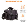 Picture of Amazon Basics Large DSLR Gadget Bag, Black with Grey Interior