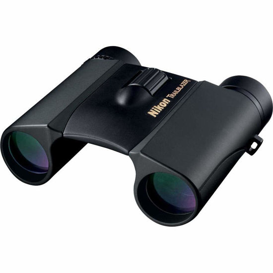 Picture of Nikon Trailblazer 8x25 ATB Black Binoculars 8218 | Waterproof, Fogproof, Dual-hinge design, Compact Binocular, Black Rubber Armoring, Mutlilayer-coated lenses | Official Nikon USA Model