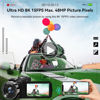 Picture of Video Camera, 8K Camcorder 48MP 15FPS UHD WiFi Vlogging Camera with IR Night Vision for YouTube, 3" Touch Screen 18X Digital Zoom, with Fill Light, Mic, Stabilizer, Lens Hood, Remote and 2 Batteries