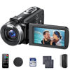 Picture of CAMWORLD 4K Video Camera Camcorder 42MP YouTube Vlogging Camera 18X Digital Zoom Webcam 3.0 Inch 270 Degree Rotation Screen Camcorders with 32G SD Card and 2 Batteries Recording While Charging
