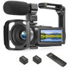 Picture of Camcorder FHD 1080P Video Camera for YouTube with 30FPS 36MP 3.0 Inch 270 Degree Rotation LCD, 16X Digital Zoom Vlogging Camera for Beginners with 2 Batteries Microphone, Remote, Stabilizer, Lens Hood