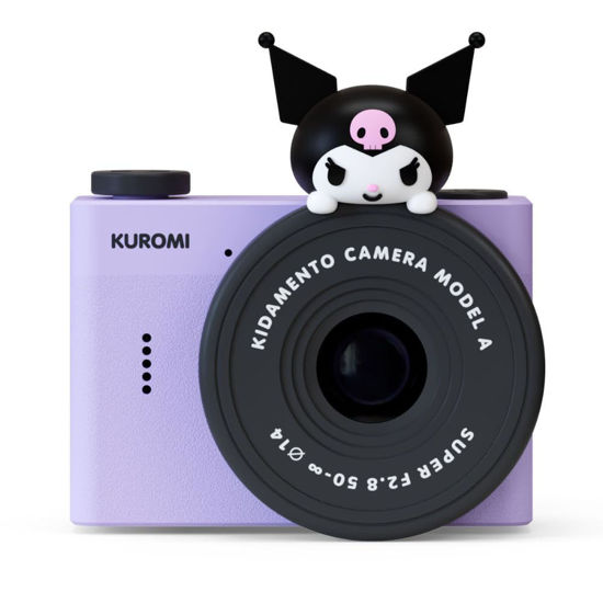 Picture of Kuromi Mini Kids Digital Camera & Video Camcorder by Kidamento, 32GB Memory Card, Adjustable Soft Strap Lanyard, Scavenger Hunt Momento Book - Model A Kuromi