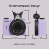 Picture of Kuromi Mini Kids Digital Camera & Video Camcorder by Kidamento, 32GB Memory Card, Adjustable Soft Strap Lanyard, Scavenger Hunt Momento Book - Model A Kuromi