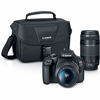 Picture of Canon EOS Rebel T7 DSLR Camera|2 Lens Kit with EF18-55mm + EF 75-300mm Lens, Black
