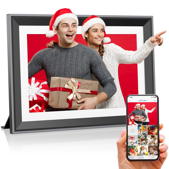 Picture of Upgraded 10 Inch WiFi Digital Photo Frame 16GB Smart Electronic Picture Frame with HD IPS Touch Screen | Auto-Rotate | Slideshow | Real-Time APP Upload | Easy Setup | Perfect Christmas Birthday Gift