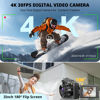 Picture of 4K Digital Camera for Photography Autofocus, 2024 Latest 48MP Vlogging Camera for YouTube with SD Card, 2 Batteries, 3" 180°Flip Screen Compact Travel Camera for Teens with 16X Zoom, Anti-Shake,Black