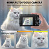 Picture of 4K Digital Camera for Photography Autofocus, 2024 Latest 48MP Vlogging Camera for YouTube with SD Card, 2 Batteries, 3" 180°Flip Screen Compact Travel Camera for Teens with 16X Zoom, Anti-Shake,Black