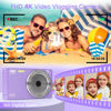 Picture of Digital Camera for Teens, FHD 4K 44MP Digital Camera Purple with 64GB SD Card 16X Digital Zoom, Cameras for Photography Compact Point and Shoot Camera for Teen Boys Girls Kids Camera Digital Purple